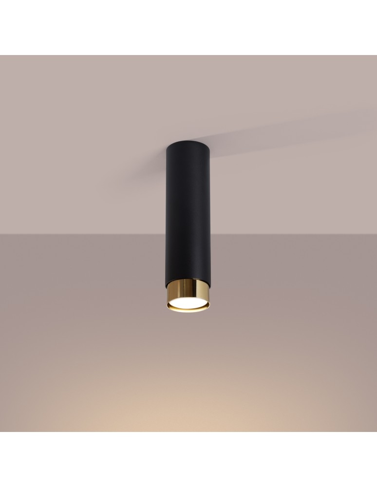 Black ceiling fixtures - Sollux Plafond NERO 22.5 black/gold SL.1411 - product kolory-swiatla.pl 3