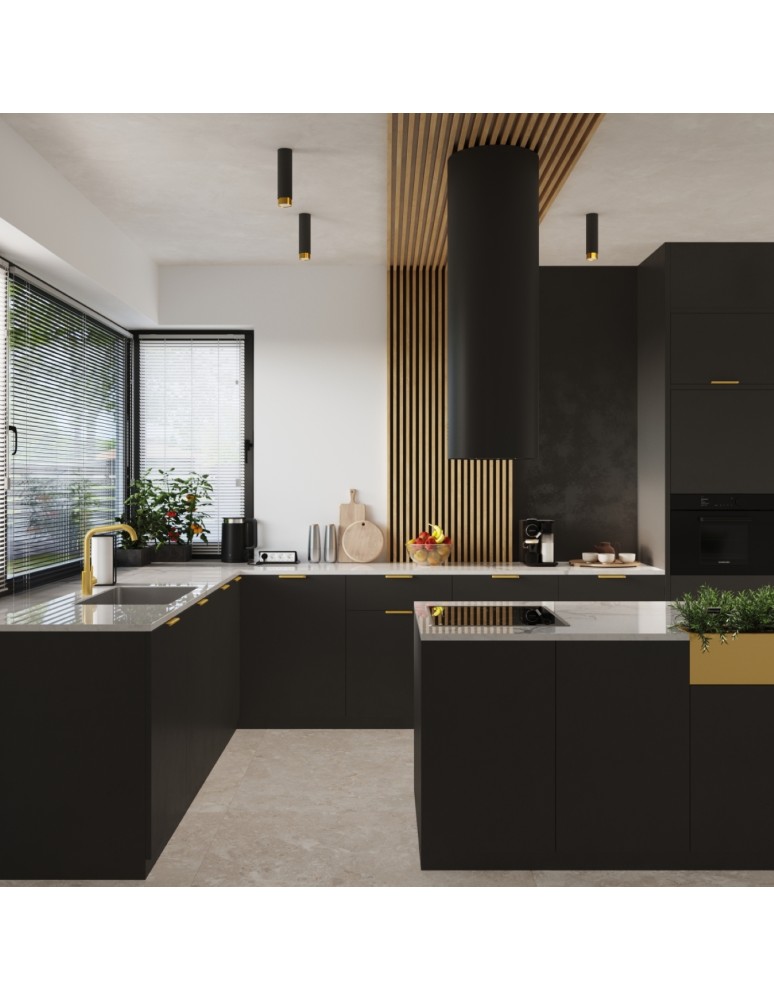 Black ceiling fixtures - Sollux Plafond NERO 22.5 black/gold SL.1411 - product kolory-swiatla.pl 8