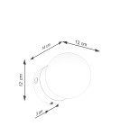 Wall lamps spheres - Sollux Wall lamp YOLI 1 white SL.1460 - product 7