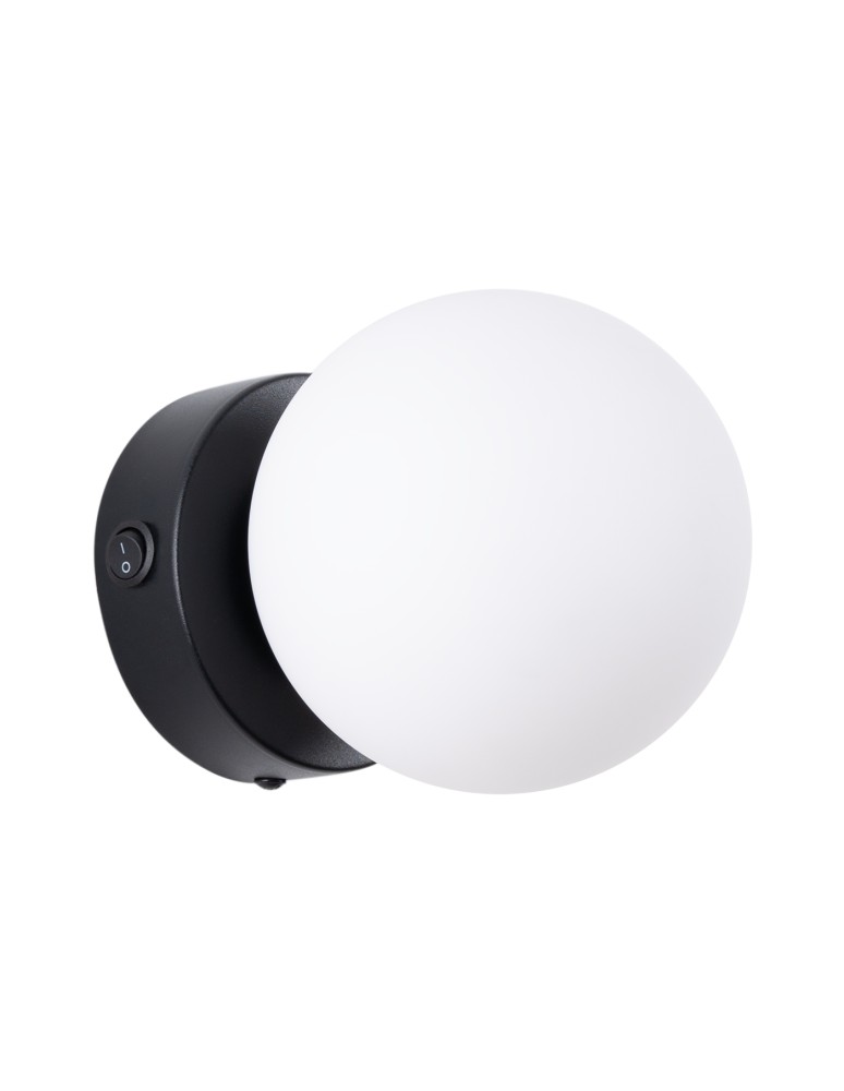 Wall lamps spheres - Sollux Wall lamp YOLI 1 black SL.1461 - product kolory-swiatla.pl 1