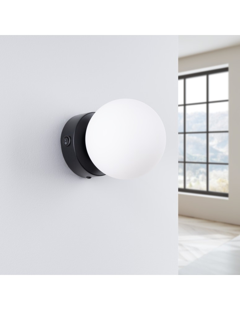 Wall lamps spheres - Sollux Wall lamp YOLI 1 black SL.1461 - product kolory-swiatla.pl 2
