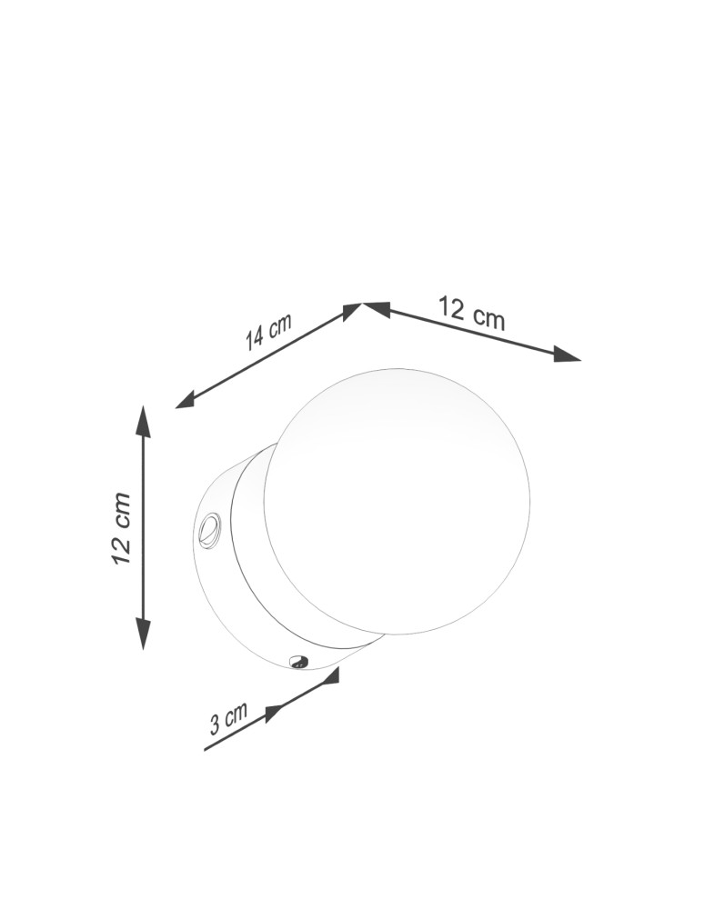 Wall lamps spheres - Sollux Wall lamp YOLI 1 black SL.1461 - product kolory-swiatla.pl 7