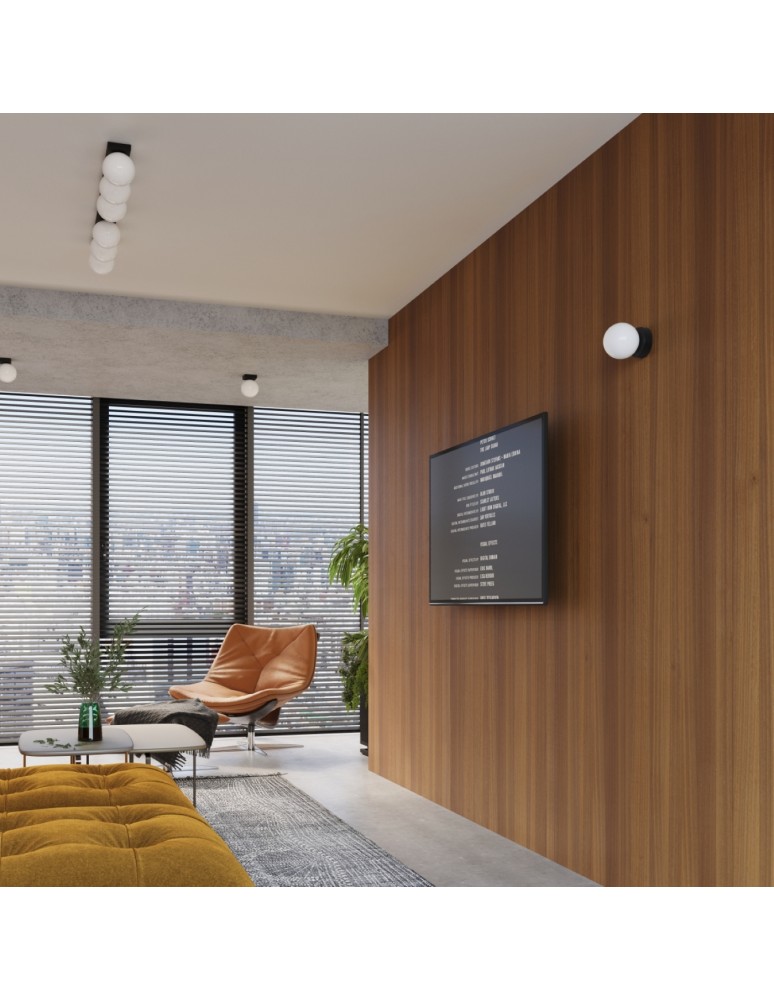 Wall lamps spheres - Sollux Wall lamp YOLI 1 black SL.1461 - product kolory-swiatla.pl 10