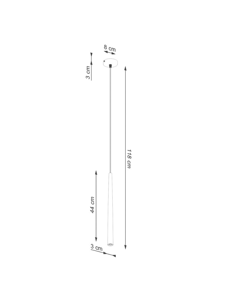 Pendant tube lamps - Sollux BLISS 1 pendant lamp black SL.1462 - product kolory-swiatla.pl 8