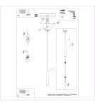 Pendant tube lamps - Sollux BLISS 1 pendant lamp black SL.1462 - product 9