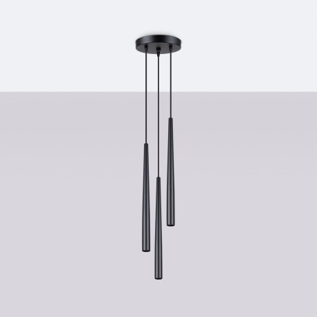 Sollux Lampa wisząca BLISS 3P czarna SL.1463