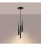 Pendant tube lamps - Sollux BLISS 3P pendant lamp black SL.1463 - product 3