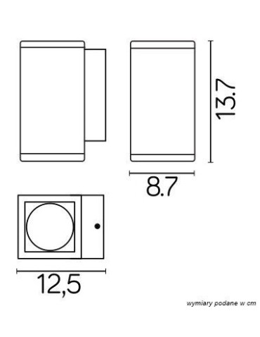 SU-MA ADELA MIDI 1xGU10 Wall lamp IP54 M1459 DG - product 2