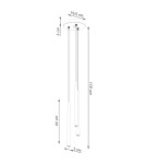 Pendant tube lamps - Sollux BLISS 3P pendant lamp black SL.1463 - product 9