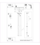 Pendant tube lamps - Sollux BLISS 3P pendant lamp black SL.1463 - product 10