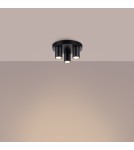Modern ceiling lamps - Sollux Plafond LAGOS 3P black SL.1466 - product 3
