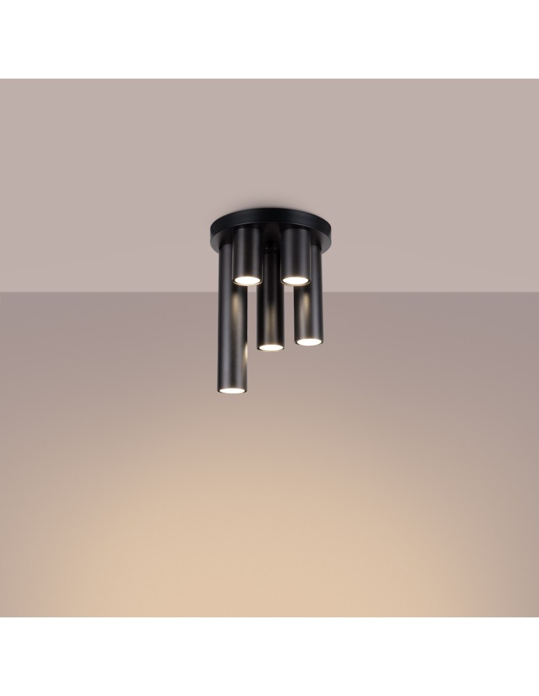 Modern ceiling lamps - Sollux Plafond LAGOS 5P black SL.1467 - product kolory-swiatla.pl 3