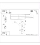 Modern ceiling lamps - Sollux Plafond LAGOS 5P black SL.1467 - product 9