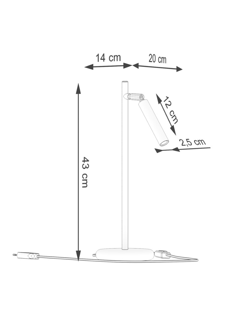 Desk lamps - Sollux PASTELO desk lamp black SL.1469 - product kolory-swiatla.pl 7