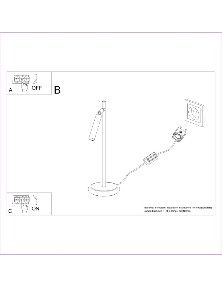 Sollux Lampa biurkowa PASTELO czarna SL.1469
