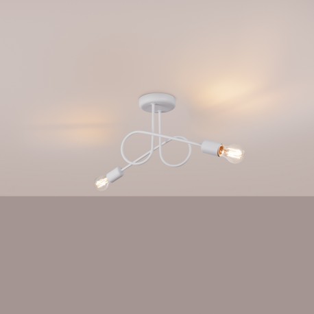 Sollux Żyrandol LOOP 2 biały SL.1471