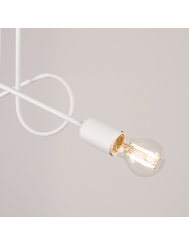 Loft ceiling lamps - industrial - Sollux Chandelier LOOP 2 white SL.1471 - product kolory-swiatla.pl 6