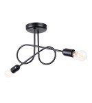 Loft ceiling lamps - industrial - Sollux Chandelier LOOP 2 black SL.1472 - product 1