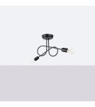 Loft ceiling lamps - industrial - Sollux Chandelier LOOP 2 black SL.1472 - product 2