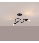 Loft ceiling lamps - industrial - Sollux Chandelier LOOP 2 black SL.1472 - product 3