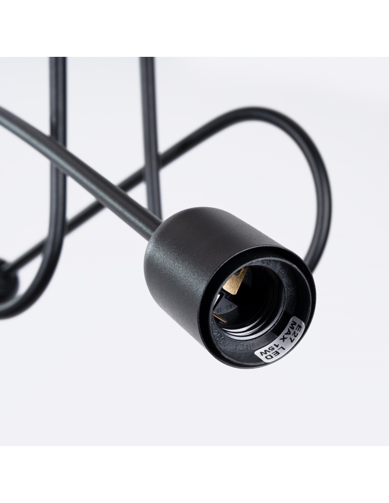 Loft ceiling lamps - industrial - Sollux Chandelier LOOP 2 black SL.1472 - product kolory-swiatla.pl 5