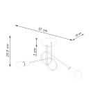 Loft ceiling lamps - industrial - Sollux Chandelier LOOP 2 black SL.1472 - product 9