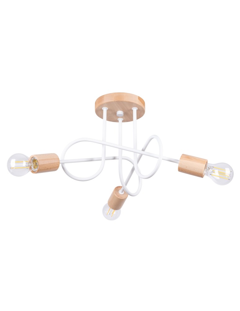 Loft ceiling lamps - industrial - Sollux Chandelier EMBER 3 white SL.1474 - product kolory-swiatla.pl 1