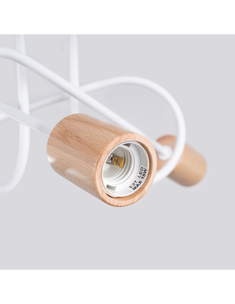 Loft ceiling lamps - industrial - Sollux Chandelier EMBER 3 white SL.1474 - product kolory-swiatla.pl 5