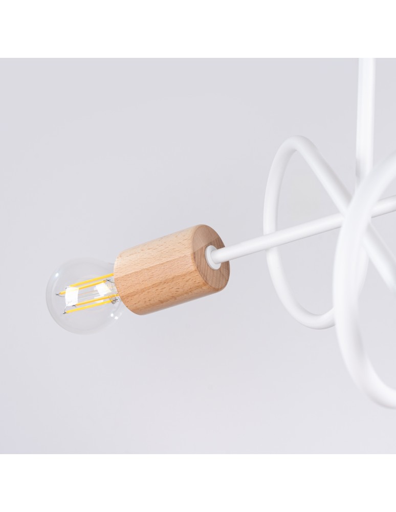 Loft ceiling lamps - industrial - Sollux Chandelier EMBER 3 white SL.1474 - product kolory-swiatla.pl 6