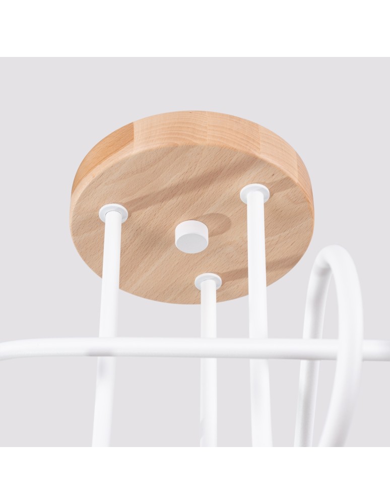 Loft ceiling lamps - industrial - Sollux Chandelier EMBER 3 white SL.1474 - product kolory-swiatla.pl 8