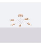 Loft ceiling lamps - industrial - Sollux Chandelier EMBER 5 white SL.1475 - product 2