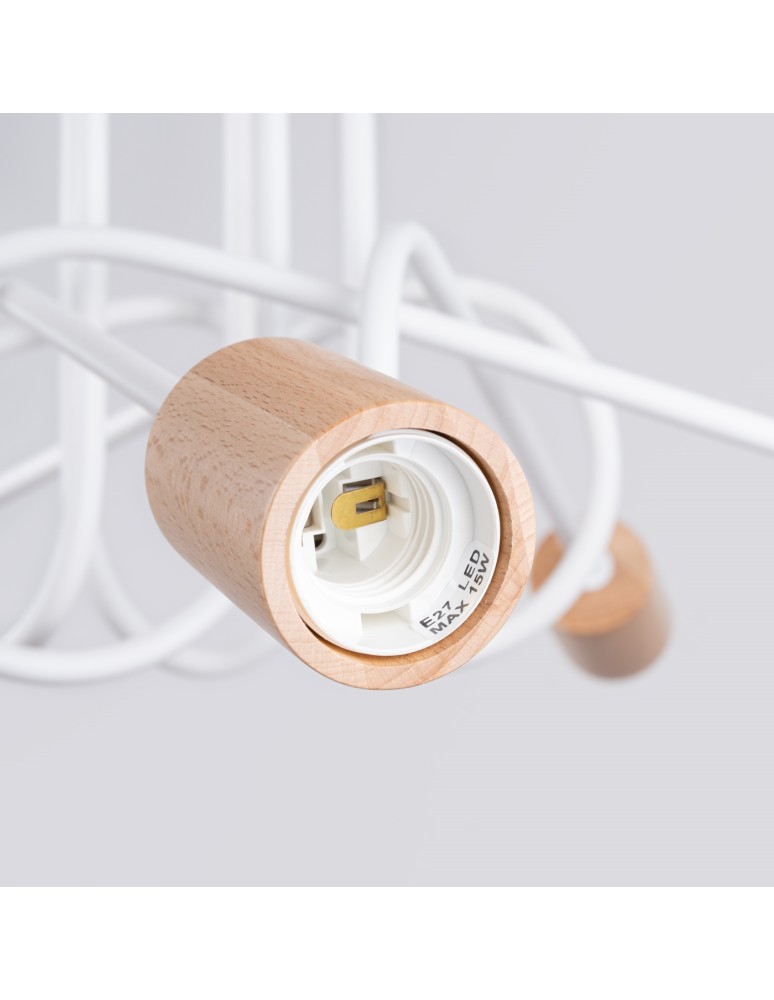 Loft ceiling lamps - industrial - Sollux Chandelier EMBER 5 white SL.1475 - product kolory-swiatla.pl 5