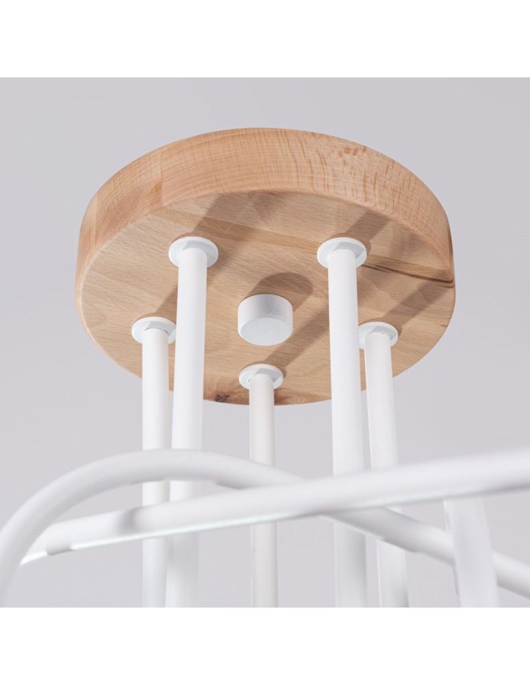 Loft ceiling lamps - industrial - Sollux Chandelier EMBER 5 white SL.1475 - product kolory-swiatla.pl 6