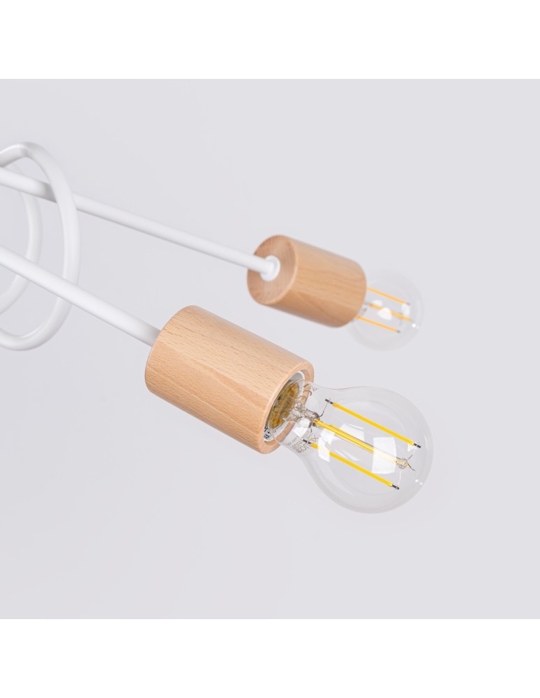 Loft ceiling lamps - industrial - Sollux Chandelier EMBER 5 white SL.1475 - product kolory-swiatla.pl 8