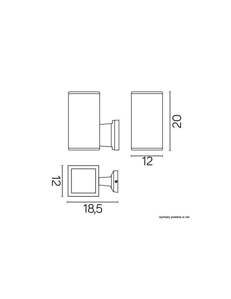 Outdoor wall lamps - SU-MA ADELA 8002 DG Wall lamp. - product kolory-swiatla.pl 4