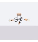 Loft ceiling lamps - industrial - Sollux Chandelier EMBER 3 black SL.1477 - product 2