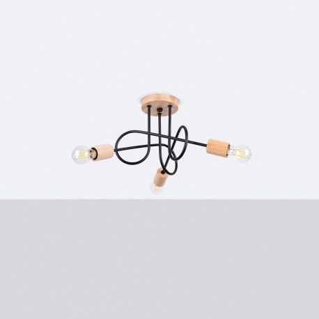 Sollux Żyrandol EMBER 3 czarny SL.1477