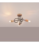 Loft ceiling lamps - industrial - Sollux Chandelier EMBER 3 black SL.1477 - product 3