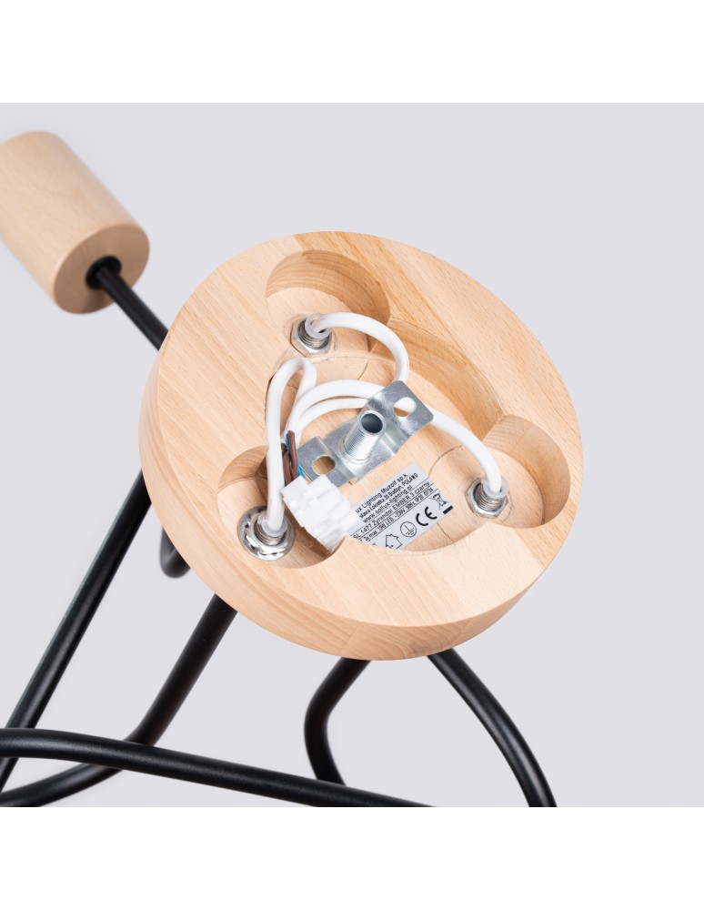 Loft ceiling lamps - industrial - Sollux Chandelier EMBER 3 black SL.1477 - product kolory-swiatla.pl 4