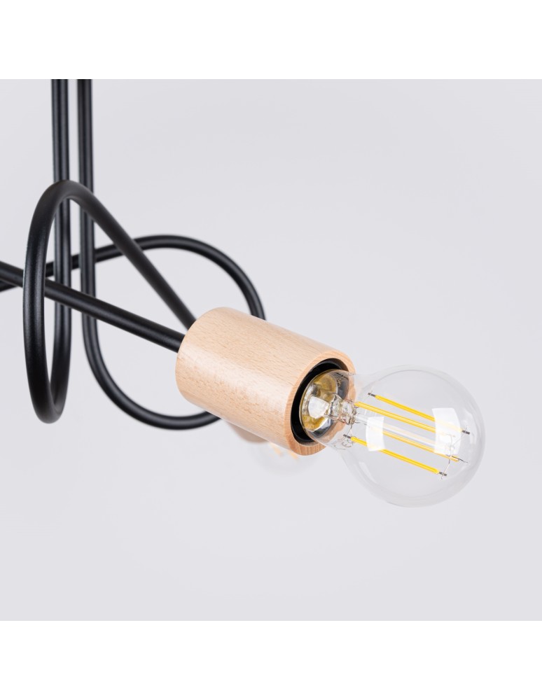 Loft ceiling lamps - industrial - Sollux Chandelier EMBER 3 black SL.1477 - product kolory-swiatla.pl 7