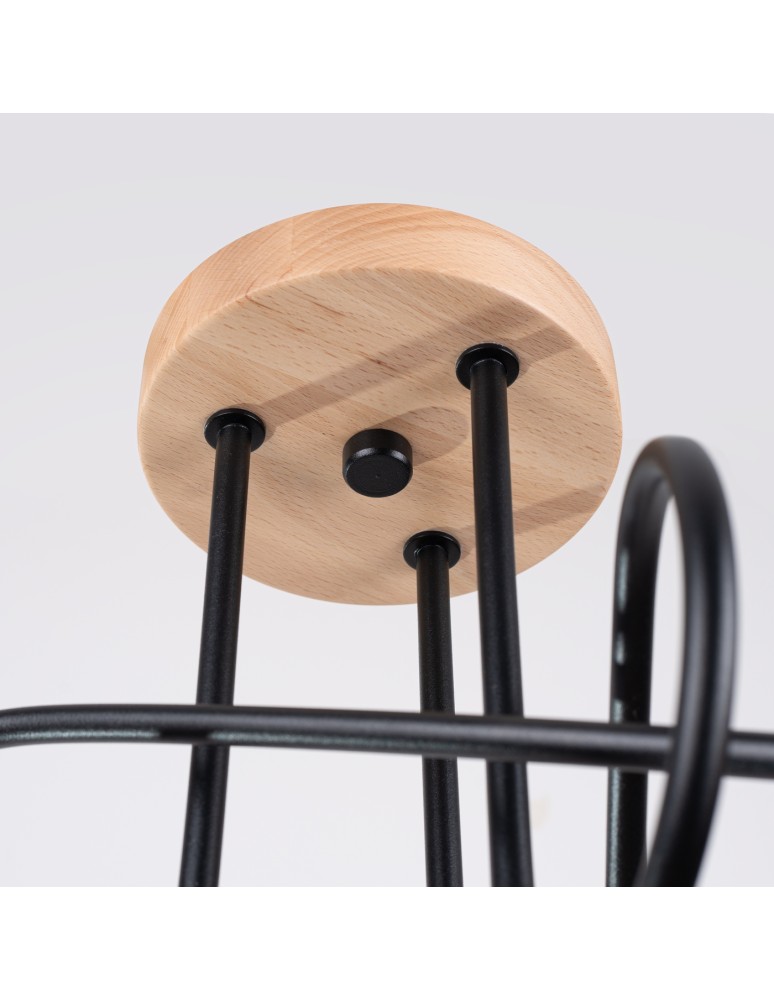 Loft ceiling lamps - industrial - Sollux Chandelier EMBER 3 black SL.1477 - product kolory-swiatla.pl 8