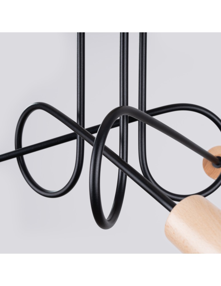 Loft ceiling lamps - industrial - Sollux Chandelier EMBER 3 black SL.1477 - product kolory-swiatla.pl 9