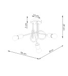 Loft ceiling lamps - industrial - Sollux Chandelier EMBER 3 black SL.1477 - product 10