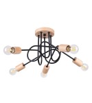 Loft ceiling lamps - industrial - Sollux Chandelier EMBER 5 black SL.1478 - product 1