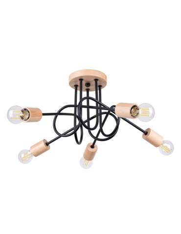 Sollux Chandelier EMBER 5 black SL.1478