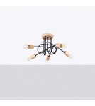Loft ceiling lamps - industrial - Sollux Chandelier EMBER 5 black SL.1478 - product 2