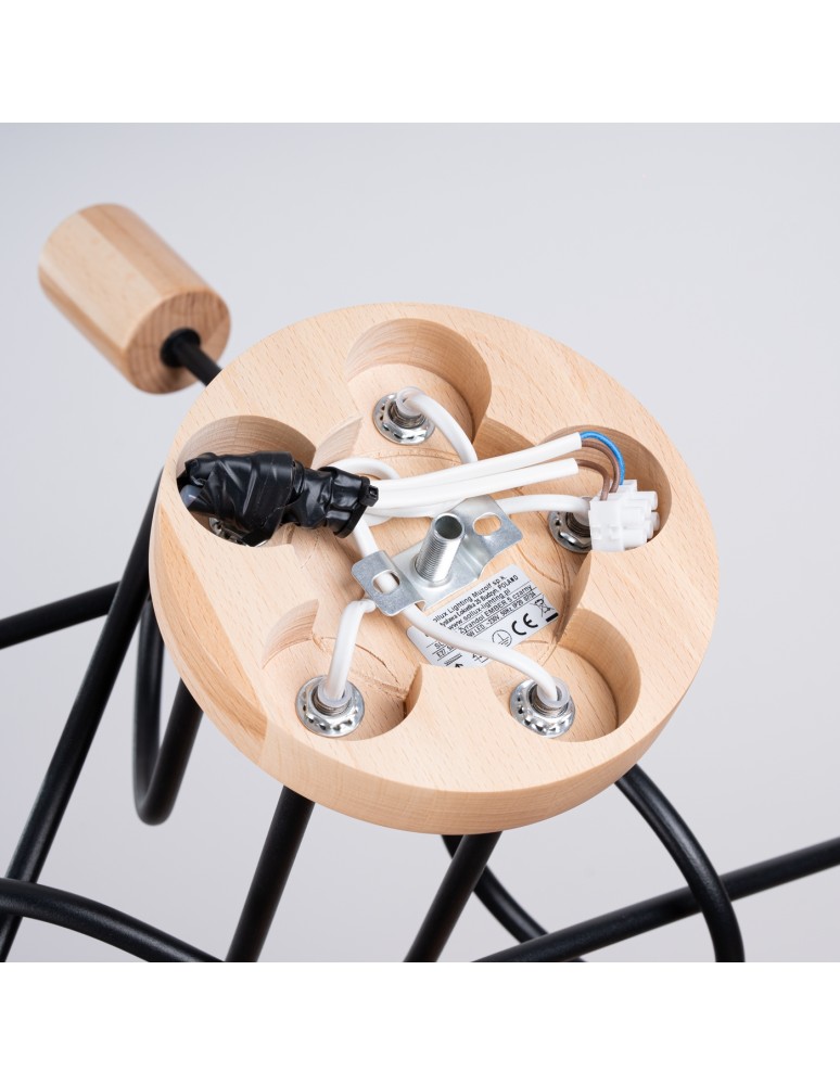 Loft ceiling lamps - industrial - Sollux Chandelier EMBER 5 black SL.1478 - product kolory-swiatla.pl 4