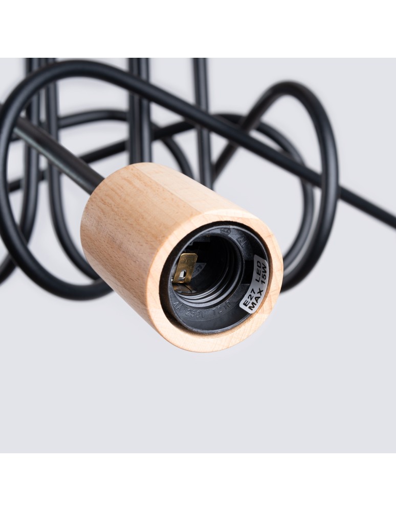 Loft ceiling lamps - industrial - Sollux Chandelier EMBER 5 black SL.1478 - product kolory-swiatla.pl 5