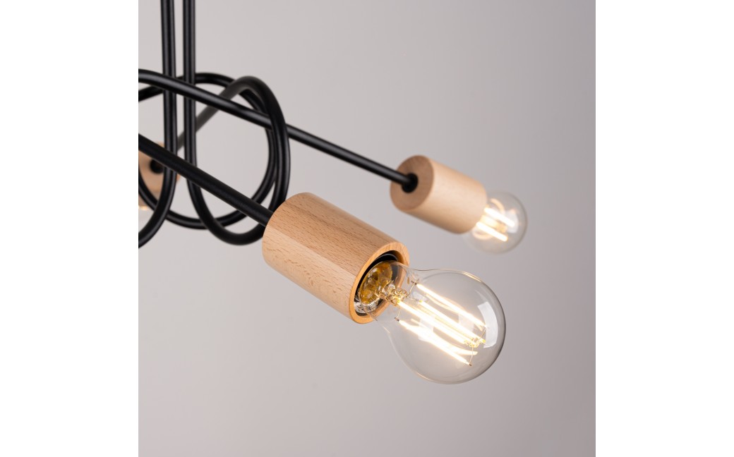 Sollux Żyrandol EMBER 5 czarny SL.1478