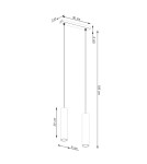 Pendant tube lamps - Sollux LAGOS 2 beige pendant lamp SL.1480 - product 7
